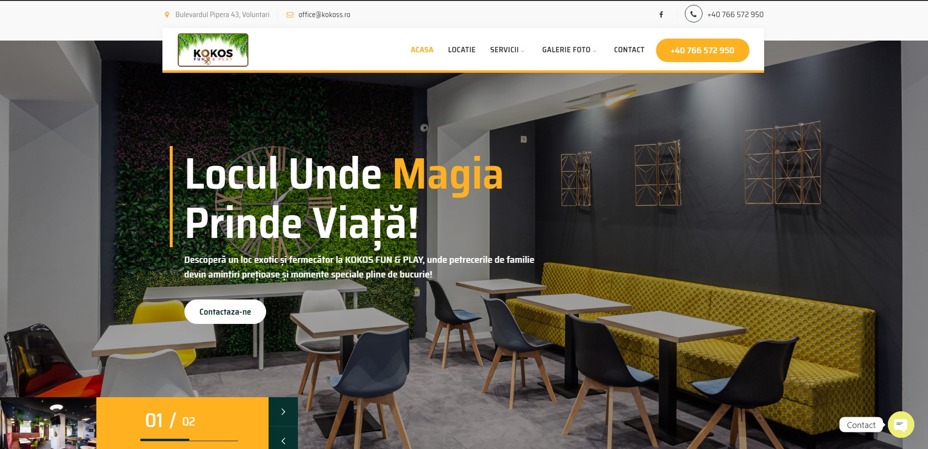 Kokoss, loc de joaca si petreceri pentru copii din Bucuresti