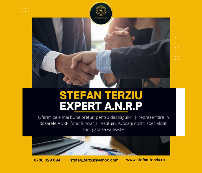 Stefan Terziu – Retrocedări Legea 10/2001 – Cumpărăm Dosare ANRP