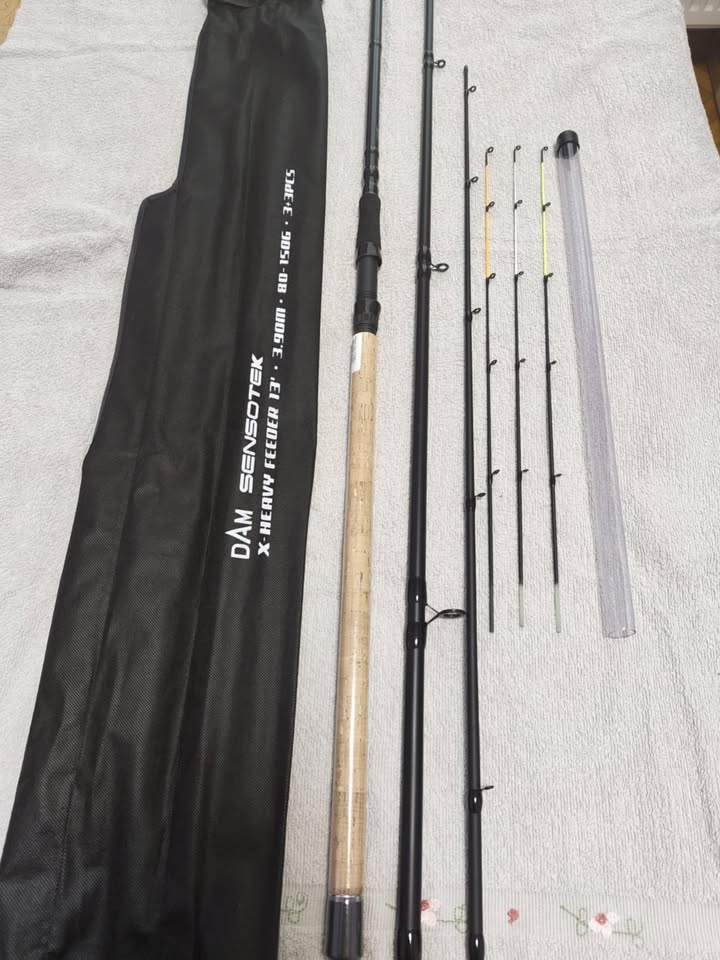 Vand 2 Lansete Dam Sensotek X-Heavy Feeder 3.90 m, 80-150 gr, 3+3 varfuri