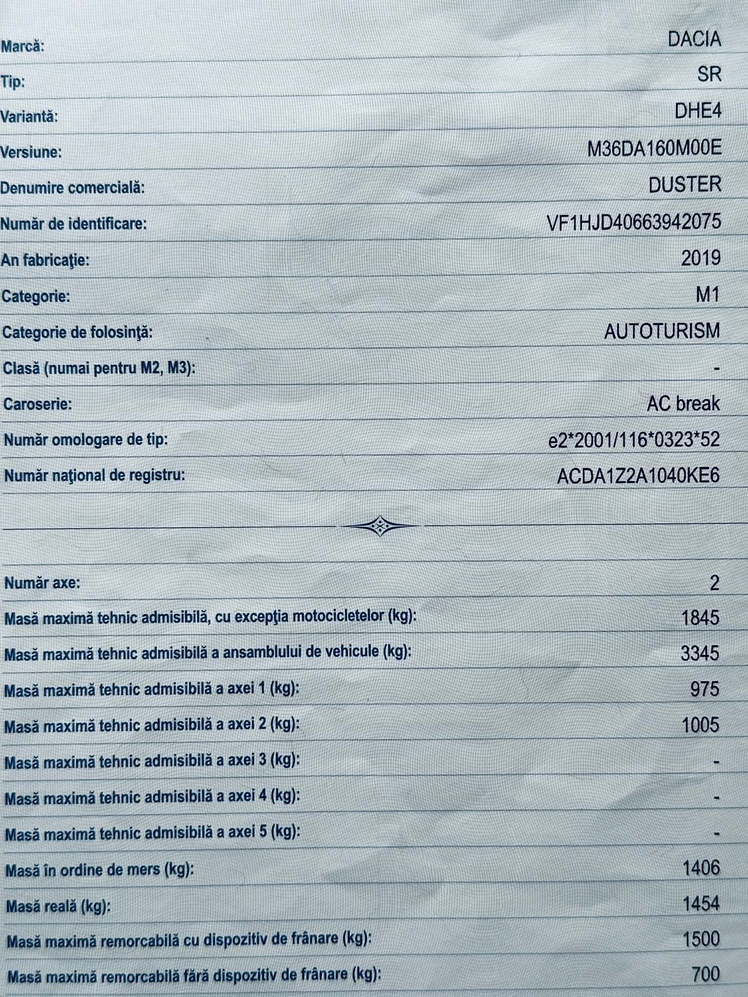 Dacia Duster 4X4 2019 ~ 1.3Benzina Euro 6 ~ A/C Pilot Keyless